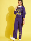 Girls Purple Sweet & Sassy Sweatshirt With Track Pants