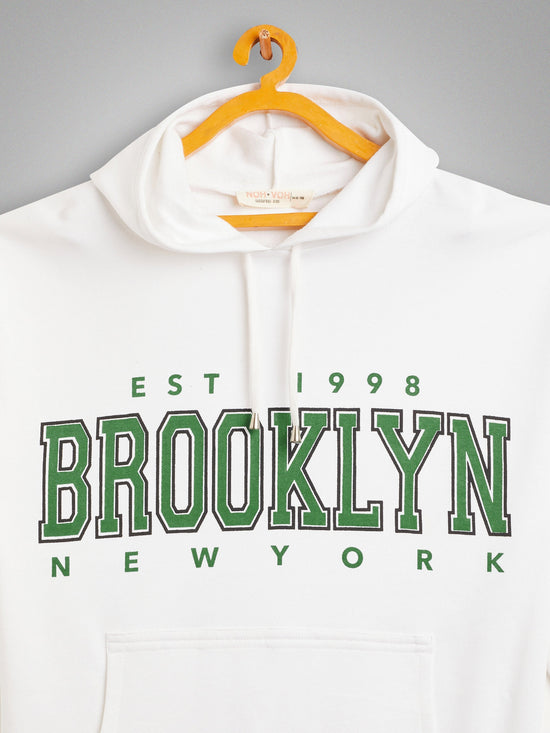 Girls White Brooklyn Oversized Sweatshirt With Track Pants