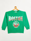 Girls Green Boston Oversized Sweatshirt With Joggers