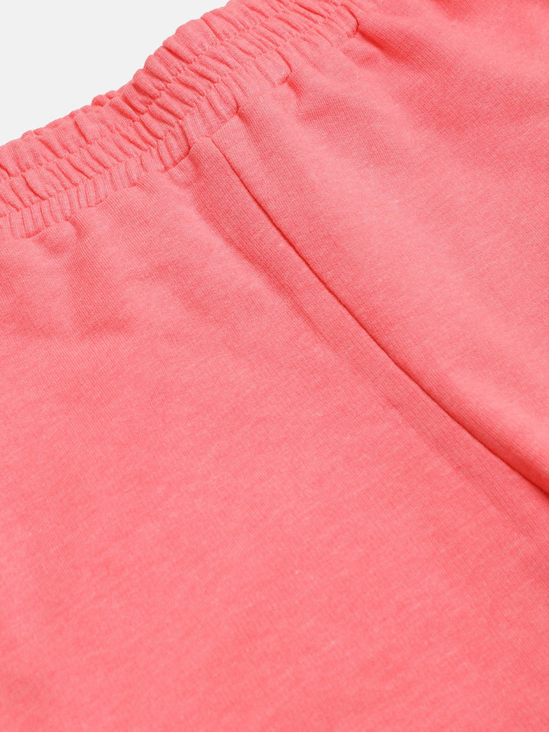 Girls Neon Pink Terry Solid Shorts