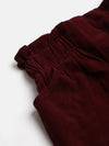 Girls Burgundy Corduroy Paper Bag Skirt