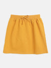 Girls Mustard Terry Mini Skirt