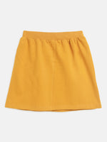 Girls Mustard Terry Mini Skirt