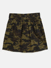 Girls Camouflage Twill Raw Hem Mini Skirt