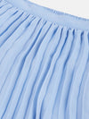 Girls Blue Pleated Skirt