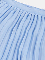 Girls Blue Pleated Skirt