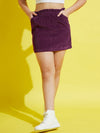 Girls Burgundy Corduroy Paper Bag Skirt