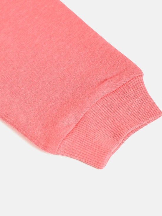 Girls Neon Pink Terry Sweatshirt