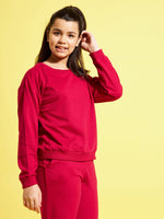 Girls Fuchsia Terry Sweatshirt