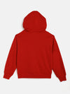 Girls Red Terry Live-Happy Gold Embroidered Sweatshirt