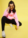 Girls Pink OHLALA Print Sweatshirt