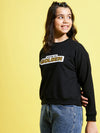 Girls Black YOU ARE SO Gold Print Sweatshirt