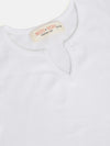 Girls White Rib V-Neck Top