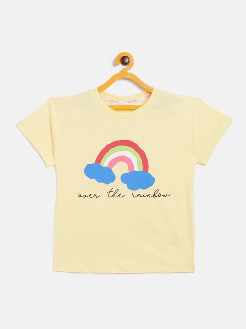 Girls Yellow Rainbow T-Shirt