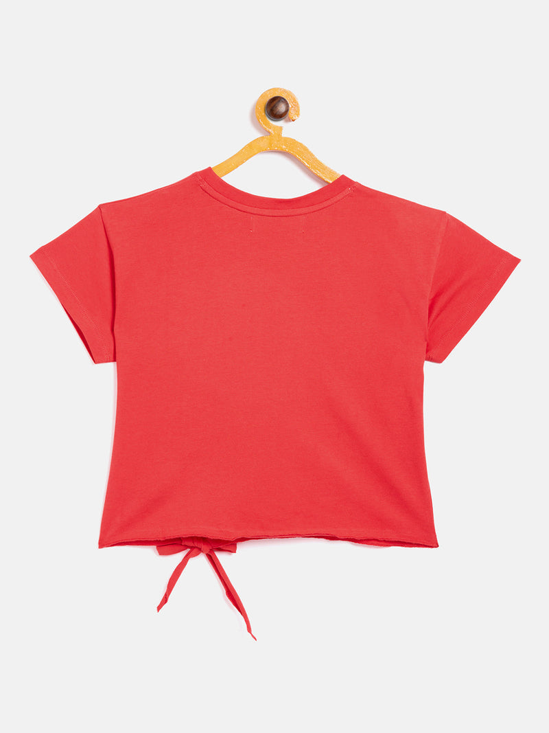 Kids Tie Knot Crop T-Shirt