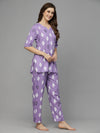 Women's Ikat Print Rayon Night Suit Set