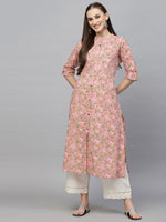 Women's Printed Cotton A-Line Kurta