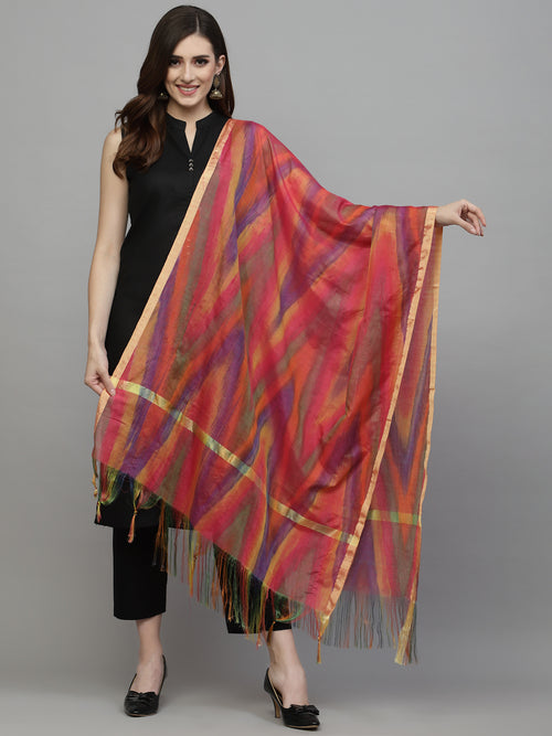 Women's Self Design Silk Blend Dupatta