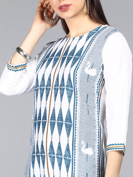 Ahika PolyCrepe Printed Kurta