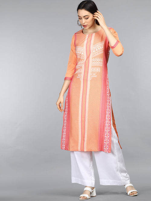 Ahika PolyCrepe Printed Kurta