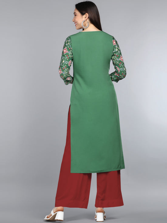 Ahika PolyCrepe Printed Kurta