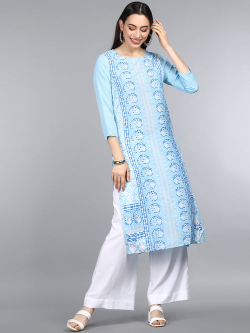 Ahika PolyCrepe Printed Kurta