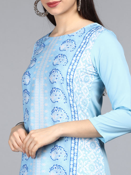 Ahika PolyCrepe Printed Kurta