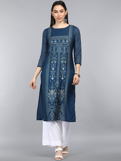 Ahika PolyCrepe Printed Kurta