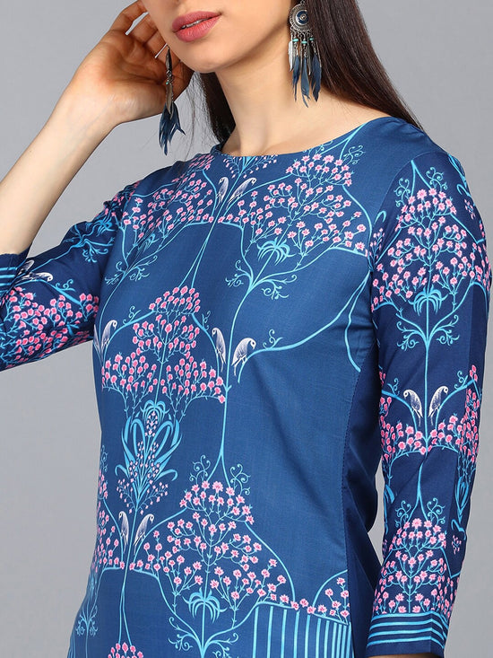 Ahika PolyCrepe Printed Kurta