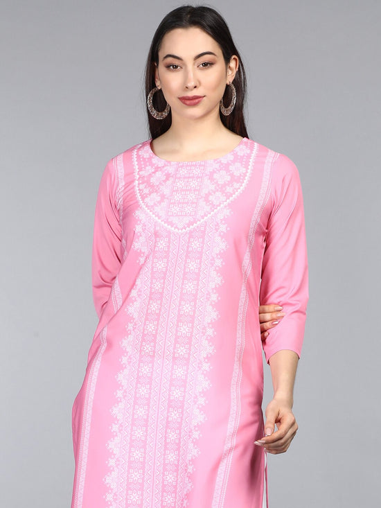 Ahika PolyCrepe Printed Kurta