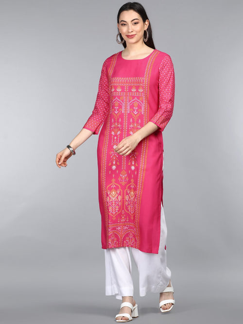 Ahika PolyCrepe Printed Kurta