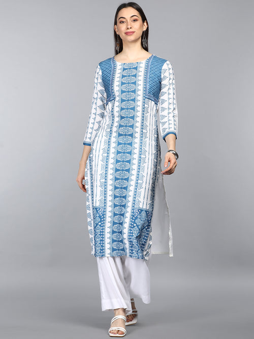 Ahika PolyCrepe Printed Kurta