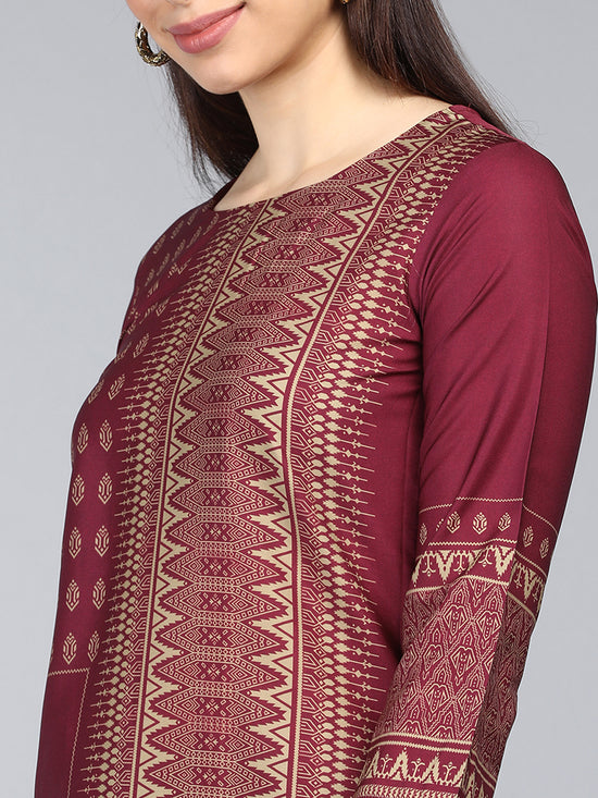 Ahika PolyCrepe Printed Kurta