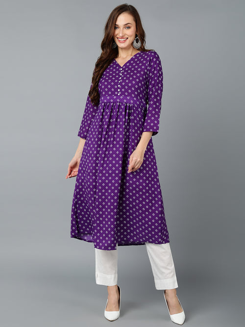 Ahika Women Polyester Bandhani Printed