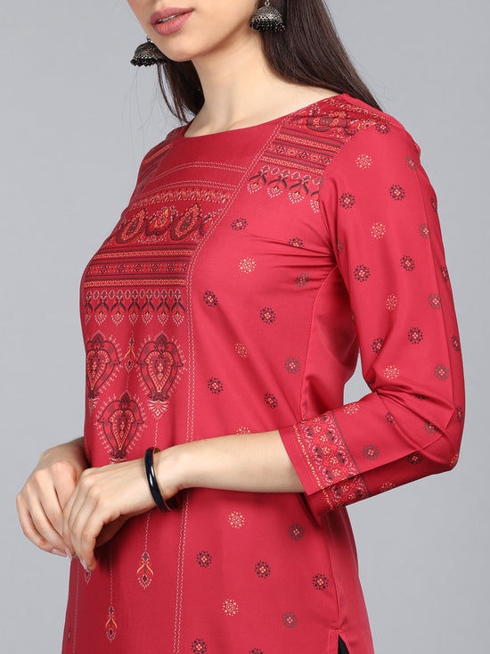 Ahika PolyCrepe Printed Kurta