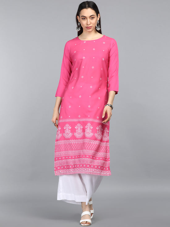 Ahika PolyCrepe Printed Kurta