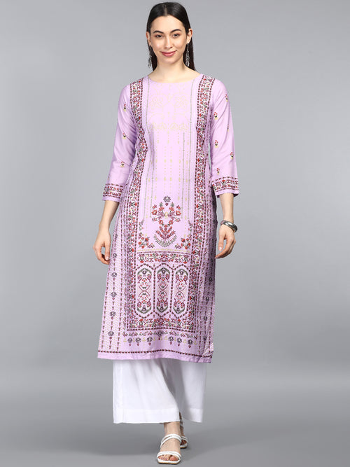 Ahika PolyCrepe Printed Kurta