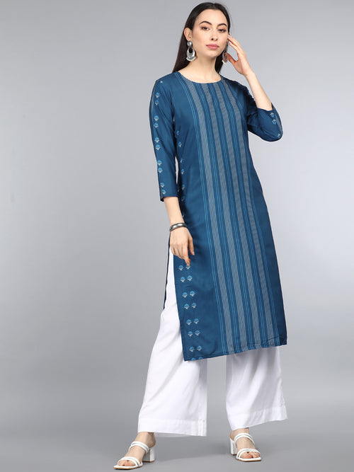 Ahika PolyCrepe Printed Kurta