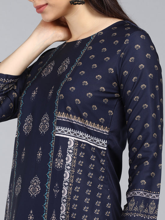 Ahika PolyCrepe Printed Kurta