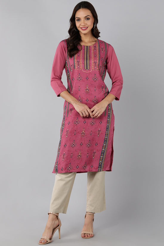 Ahika Polycrepe Printed Kurta