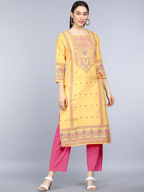 Ahika Women's Polyester Printed Kurta