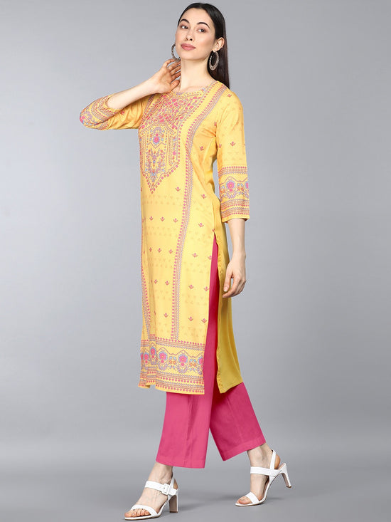 Ahika Women's Polyester Printed Kurta