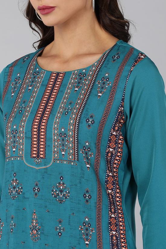 Ahika Polycrepe Printed Kurta