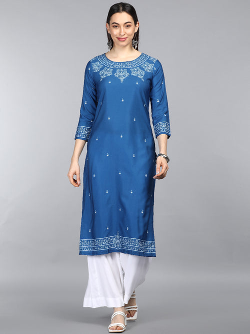 Ahika PolyCrepe Printed Kurta