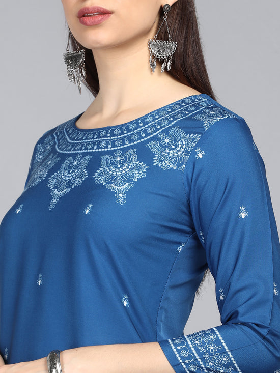 Ahika PolyCrepe Printed Kurta