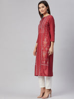 Ahika Women's Polyester Printed Kurta