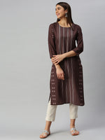 Ahika Women's Polyester Printed Kurta