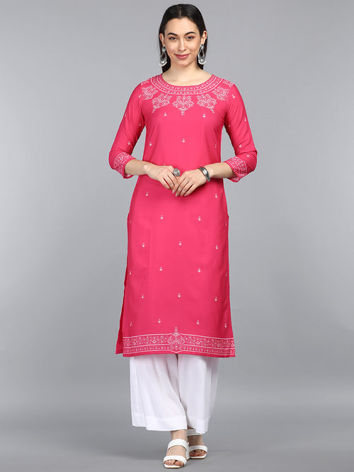 Ahika PolyCrepe Printed Kurta