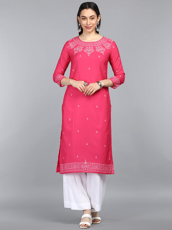 Ahika PolyCrepe Printed Kurta