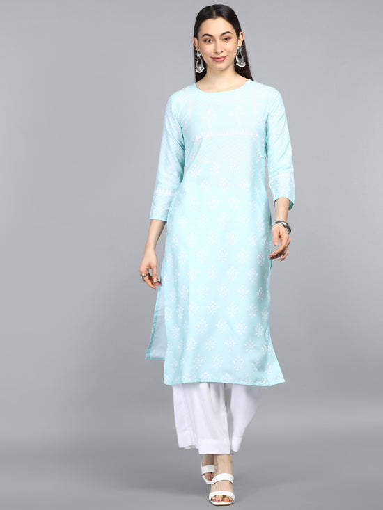 Ahika PolyCrepe Printed Kurta